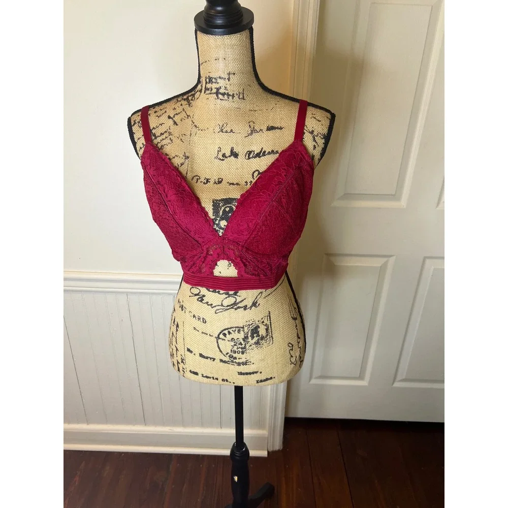 Victoria's Secret‎ Bra sexy plunge Adjustable Straps Hook Back sexy lined 36DD